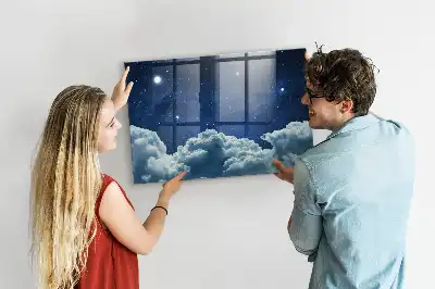 Beschreibbare Magnettafel für die Küche mit Motiv Nachtstimmung Himmel