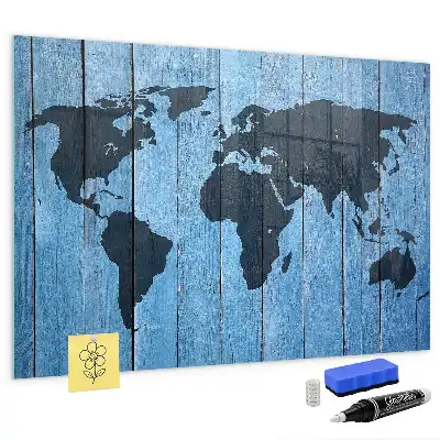 Weltkarte magnetisch und beschreibbar