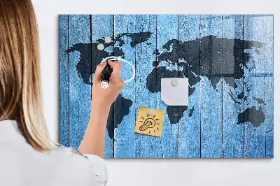 Weltkarte magnetisch und beschreibbar