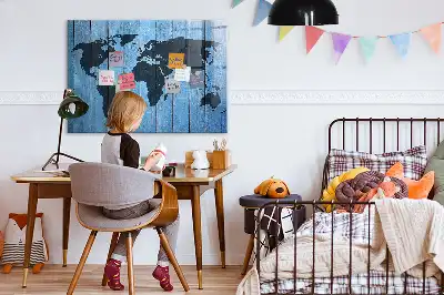 Weltkarte magnetisch und beschreibbar