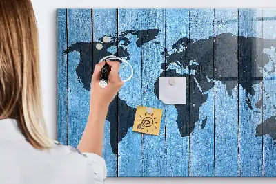 Weltkarte magnetisch und beschreibbar