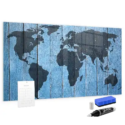 Weltkarte magnetisch und beschreibbar