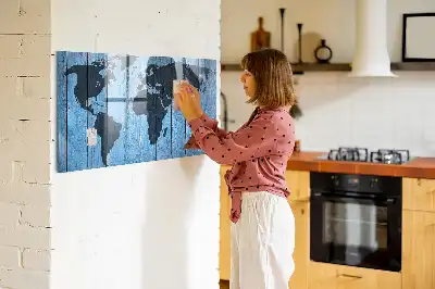 Weltkarte magnetisch und beschreibbar