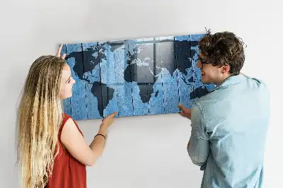 Weltkarte magnetisch und beschreibbar