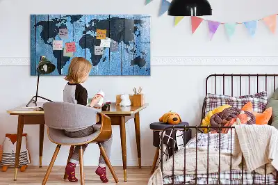 Weltkarte magnetisch und beschreibbar