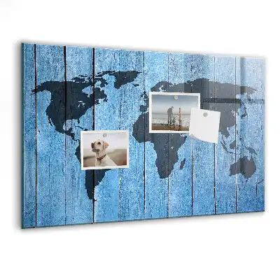 Weltkarte magnetisch und beschreibbar