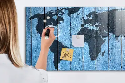 Weltkarte magnetisch und beschreibbar
