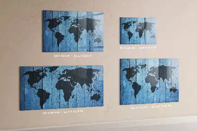 Weltkarte magnetisch und beschreibbar