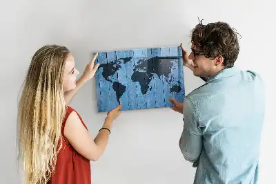 Weltkarte magnetisch und beschreibbar