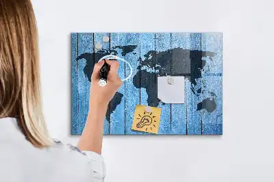 Weltkarte magnetisch und beschreibbar