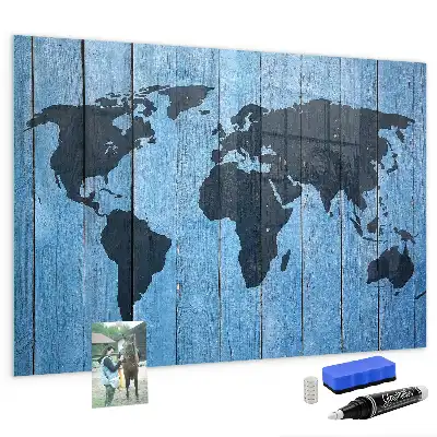 Weltkarte magnetisch und beschreibbar