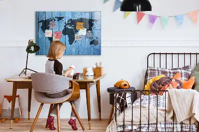 Weltkarte magnetisch und beschreibbar