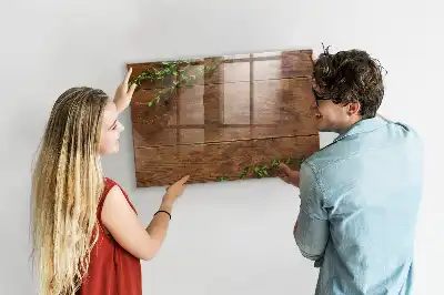 Beschreibbare Magnettafel für die Küche aus rustikalem Holz