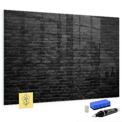 Magnettafel beschreibbar Motiv dunkle Ziegelwand