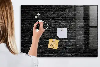 Magnettafel beschreibbar Motiv dunkle Ziegelwand