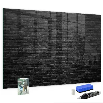 Magnettafel beschreibbar Motiv dunkle Ziegelwand
