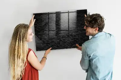 Magnettafel beschreibbar Motiv dunkle Ziegelwand