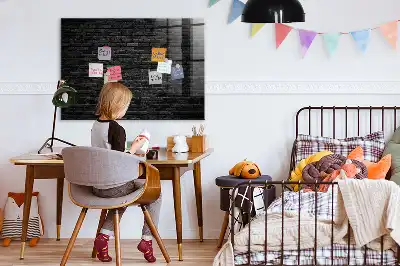 Magnettafel beschreibbar Motiv dunkle Ziegelwand