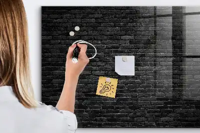 Magnettafel beschreibbar Motiv dunkle Ziegelwand