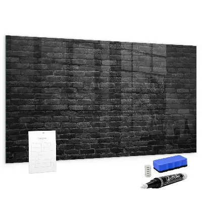 Magnettafel beschreibbar Motiv dunkle Ziegelwand