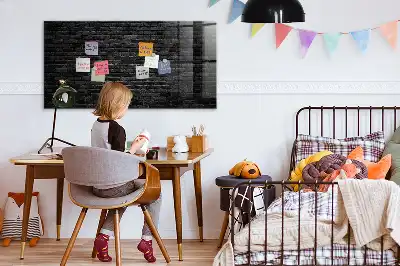 Magnettafel beschreibbar Motiv dunkle Ziegelwand