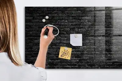 Magnettafel beschreibbar Motiv dunkle Ziegelwand