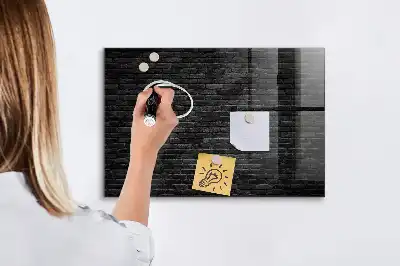 Magnettafel beschreibbar Motiv dunkle Ziegelwand