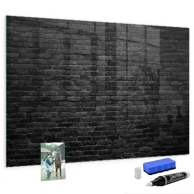 Magnettafel beschreibbar Motiv dunkle Ziegelwand