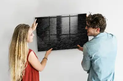 Magnettafel beschreibbar Motiv dunkle Ziegelwand