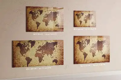 Beschreibbare Magnettafel für die Küche mit Motiv Alte Weltkarte