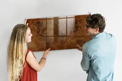 Beschreibbare Magnettafel für die Küche mit aufgedruckten Ländernamen