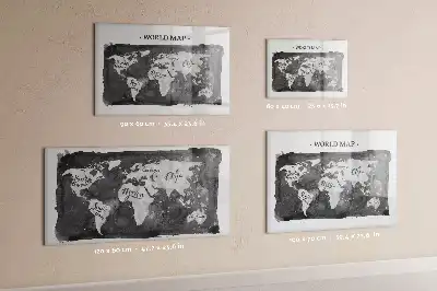 Retro-Weltkarte beschreibbare Magnettafel