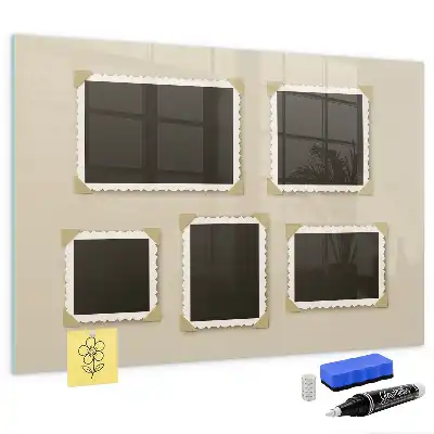 Beschreibbare Magnettafel für die Küche im Retro-Rahmen