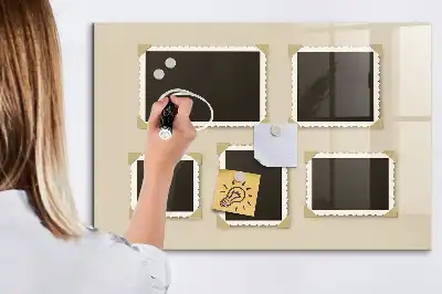 Beschreibbare Magnettafel für die Küche im Retro-Rahmen