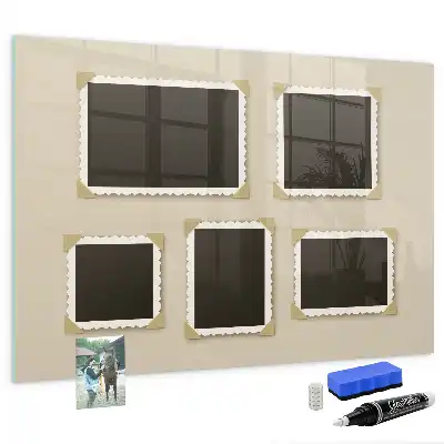 Beschreibbare Magnettafel für die Küche im Retro-Rahmen