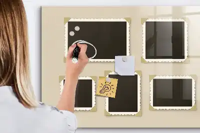 Beschreibbare Magnettafel für die Küche im Retro-Rahmen