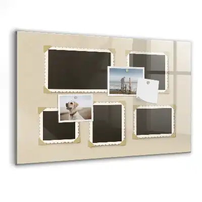 Beschreibbare Magnettafel für die Küche im Retro-Rahmen