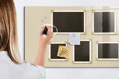 Beschreibbare Magnettafel für die Küche im Retro-Rahmen