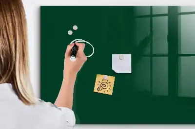 Beschreibbare Magnettafel für die Küche in Flaschengrün