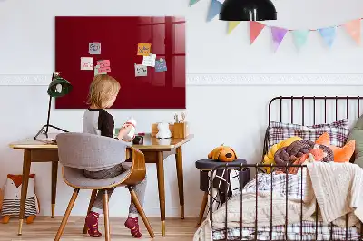 Magnettafel beschreibbar in der Farbe Bordeaux
