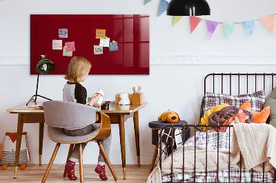 Magnettafel beschreibbar in der Farbe Bordeaux