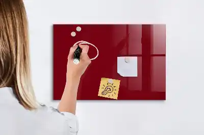 Magnettafel beschreibbar in der Farbe Bordeaux