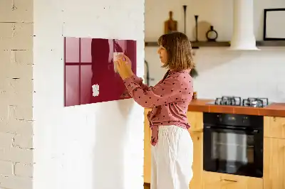 Magnettafel beschreibbar in der Farbe Bordeaux