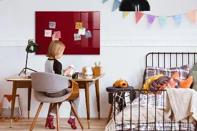 Magnettafel beschreibbar in der Farbe Bordeaux