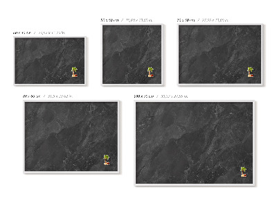 Magnettafel mit weißem Rahmen Dunkle Steinstruktur