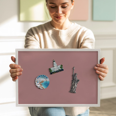 Magnettafel mit weißem Rahmen Farbe Pastellrosa