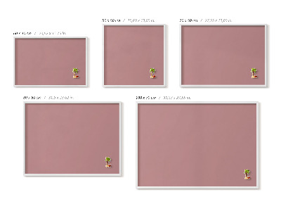 Magnettafel mit weißem Rahmen Farbe Pastellrosa