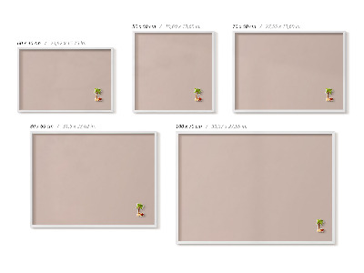 Magnettafel mit weißem Rahmen Farbe Puderrosa-Beige