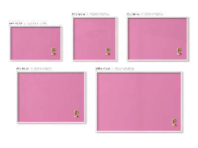 Magnettafel mit weißem Rahmen Farbe Rosa