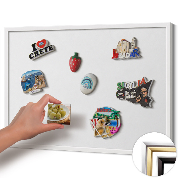 Magnettafel mit weißem Rahmen Farbe Weiß